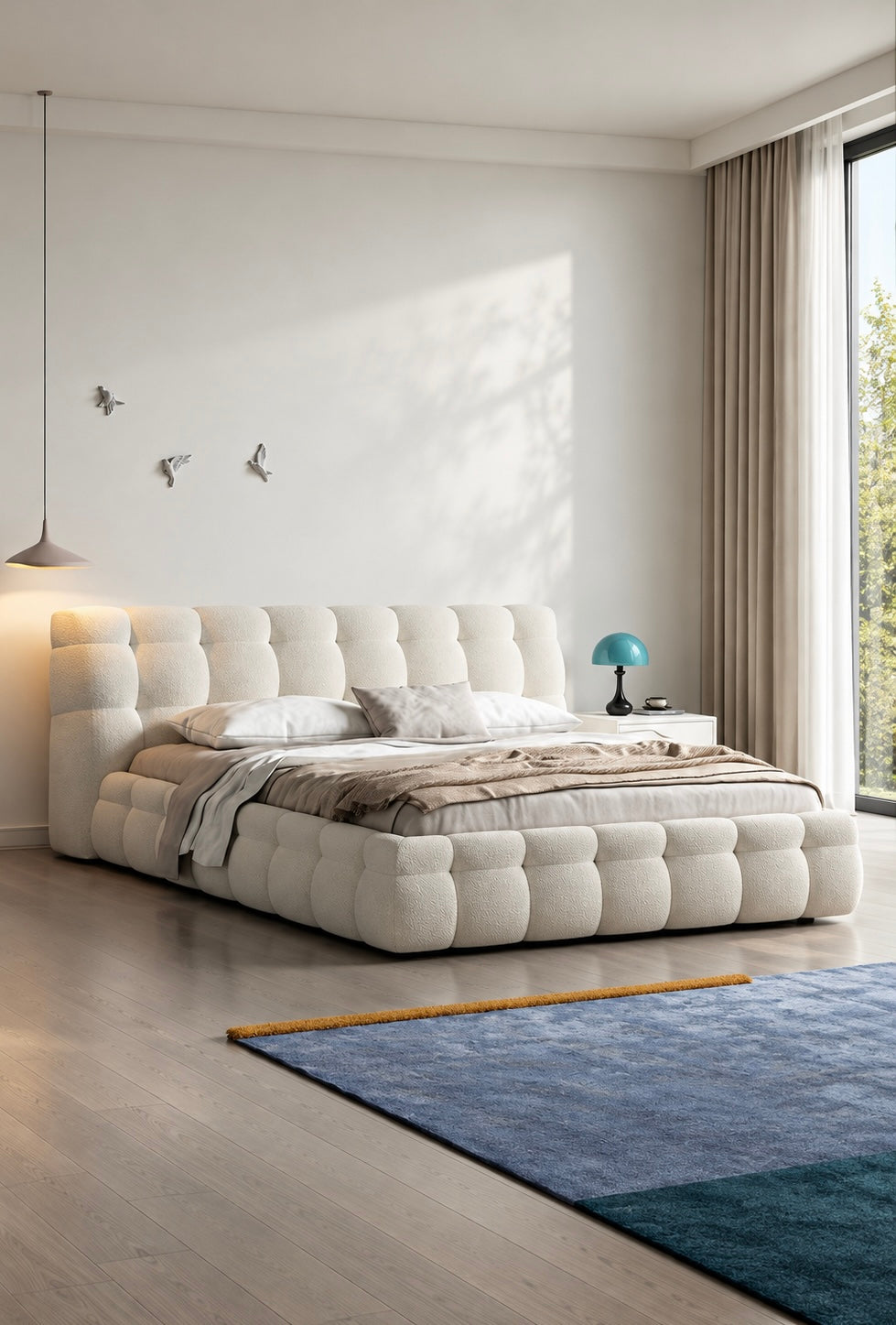 Bouclé Beds Singapore – Trendy Upholstered Bedframes