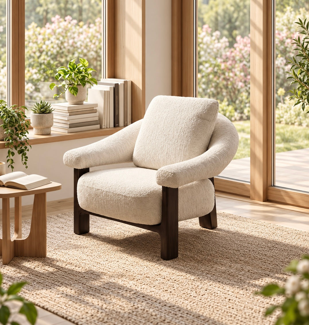 Bouclé Armchairs Singapore – Cozy & Stylish Seating