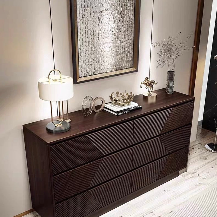 VETTORE Modern Solid Wood Chest of Drawers - Cassa Haus Singapore