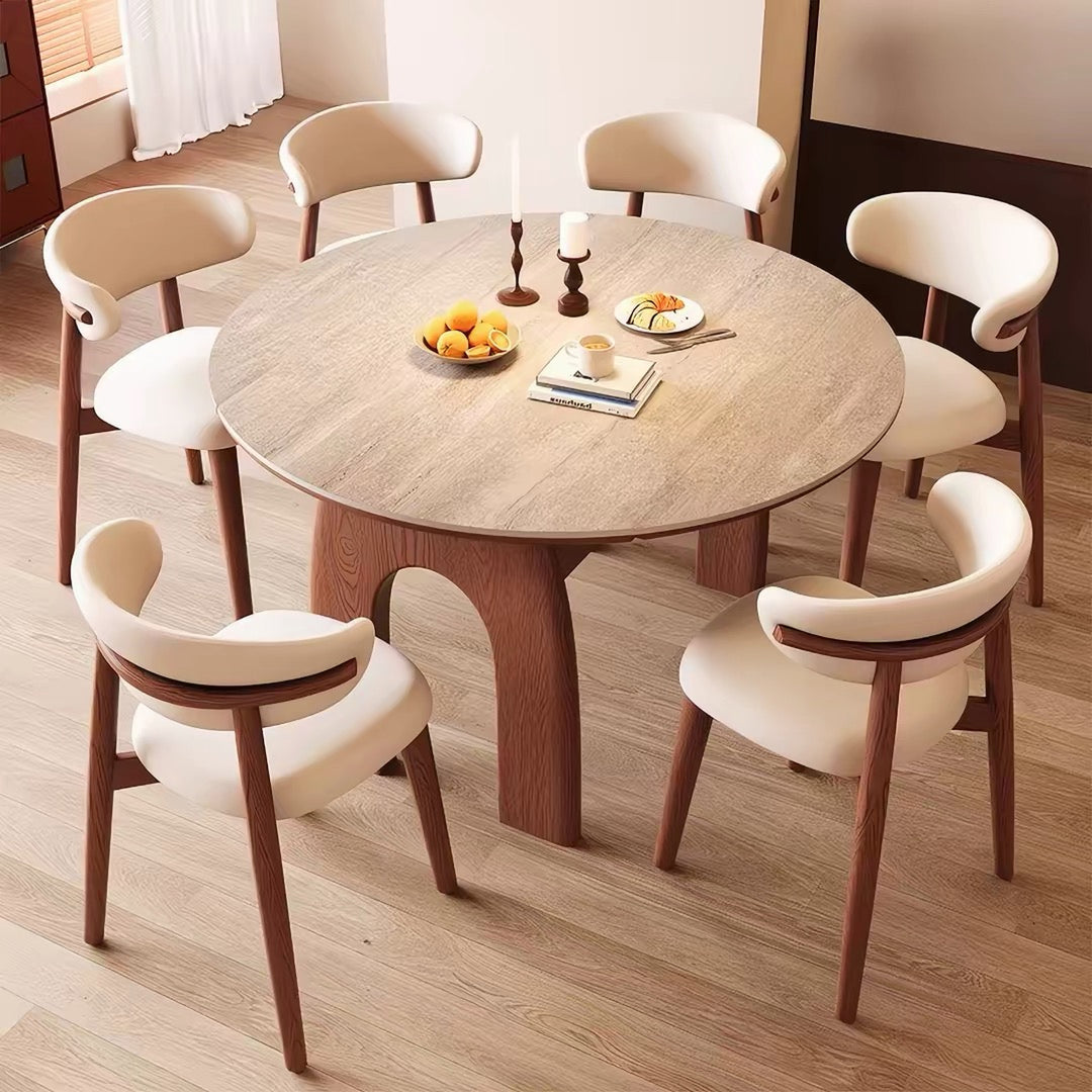 ASHLEY Modern Travertine Extendable Dining Table (INSTOCK) - Cassa Haus Singapore
