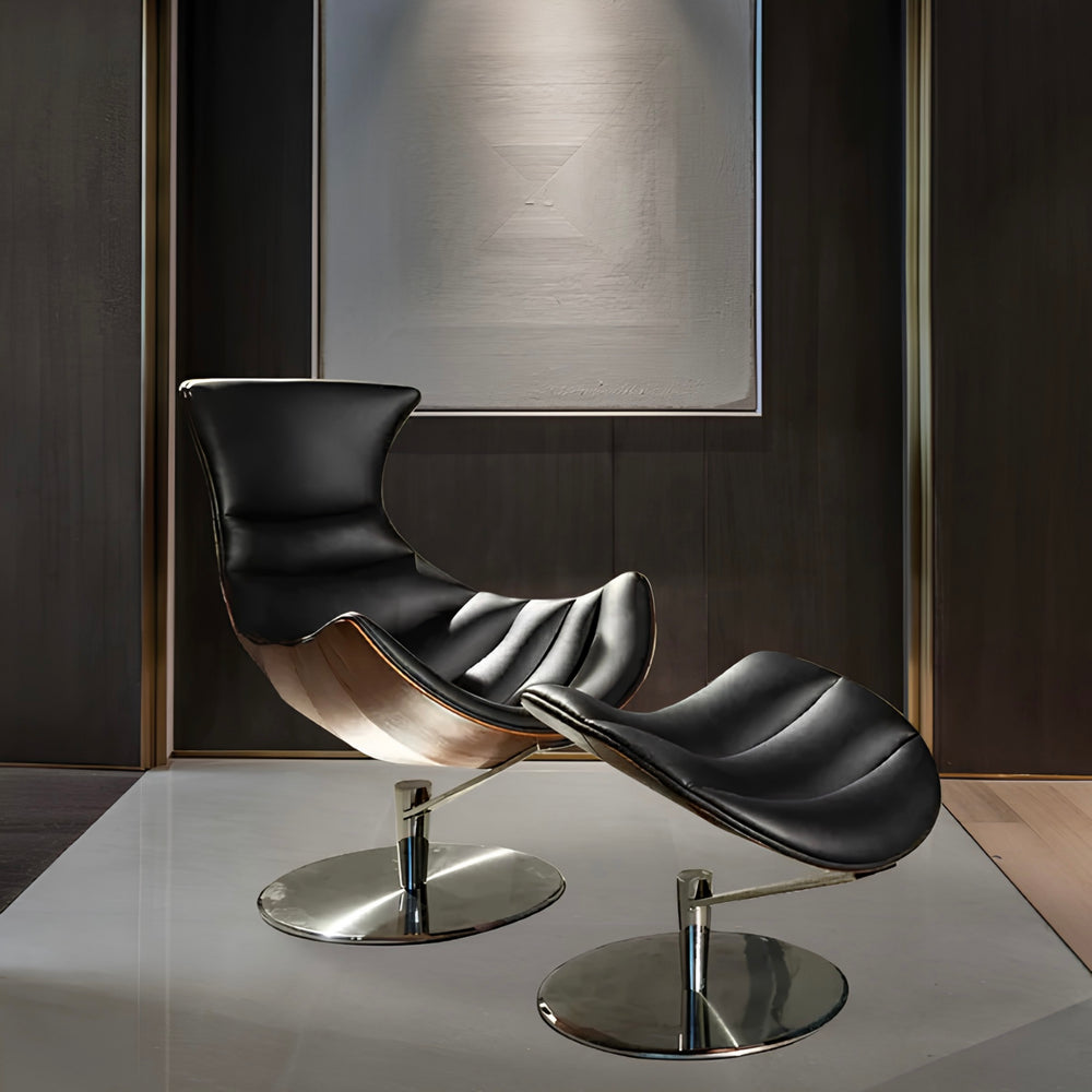 LOBRIQUE Modern Leather Lounge Chair - Cassa Haus Singapore
