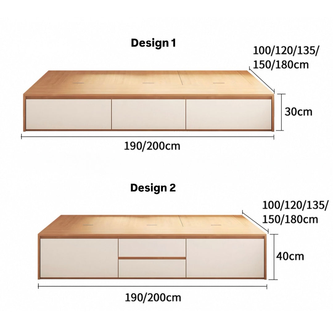 NOLVYN Modern Storage Bedframe Singapore | Cassa Haus