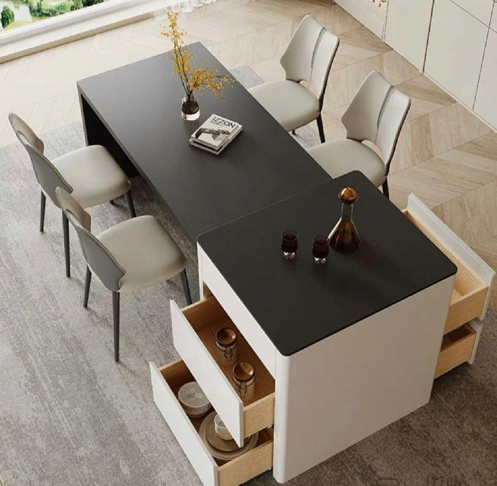 KIRKLAND Modern Island Dining Table (Instock) - Radical Homes Singapore