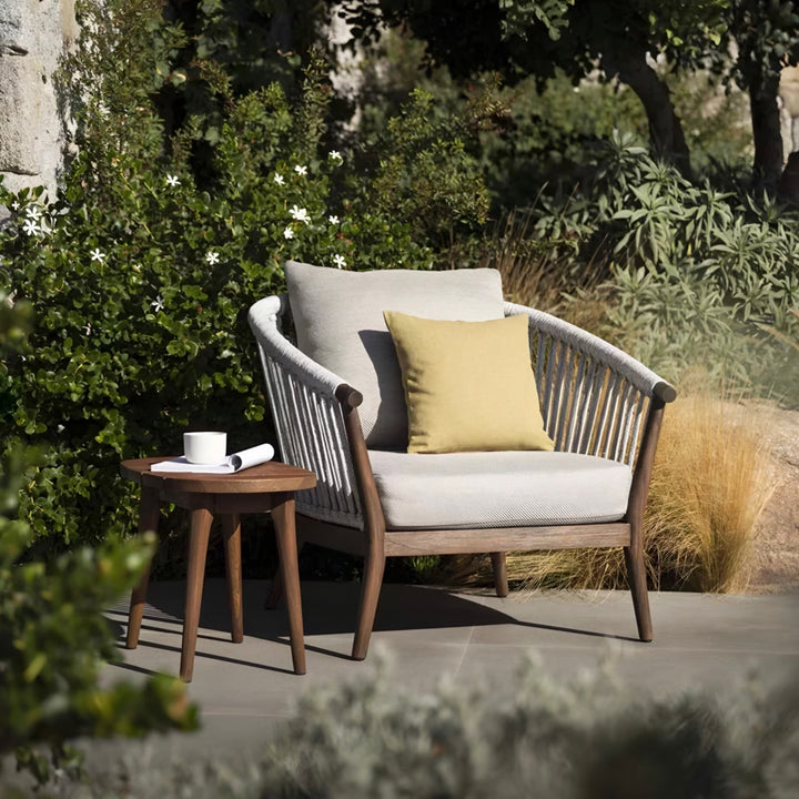 ELOQYNE Modern Solid Wood Outdoor Sofa