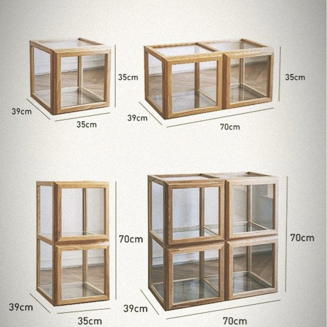 DANBY Solid Wood and Glass Display Cabinet - Radical Homes Singapore