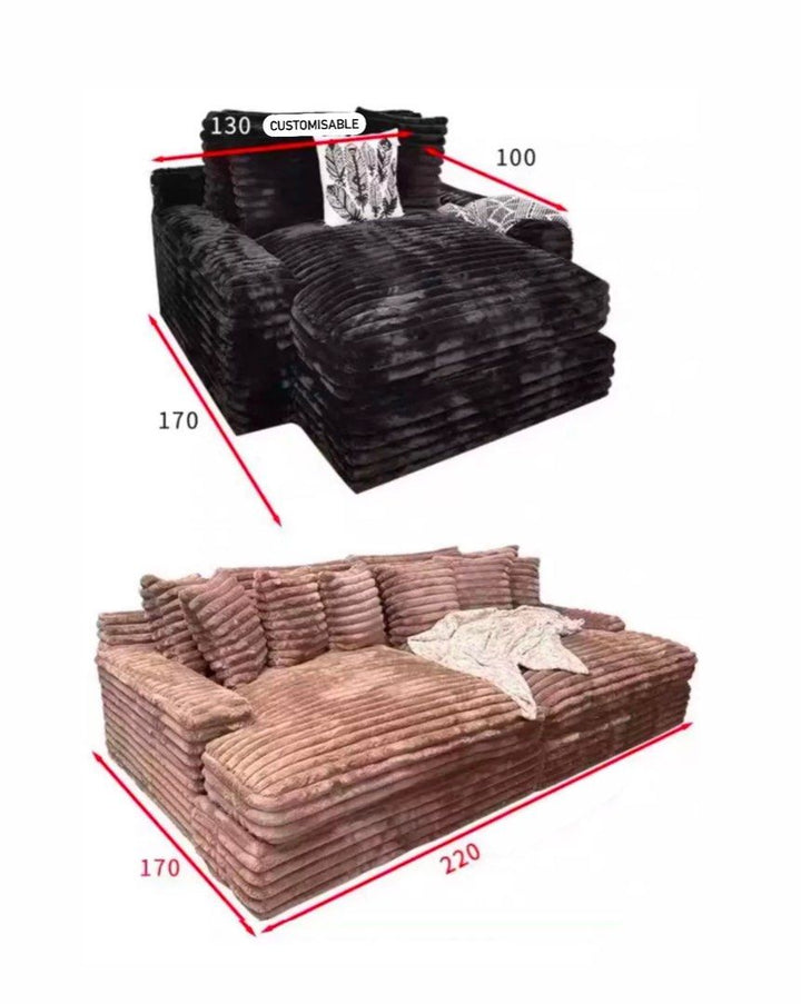ARGEN Scandinavian Modular Fabric Sofa - Radical Homes Singapore