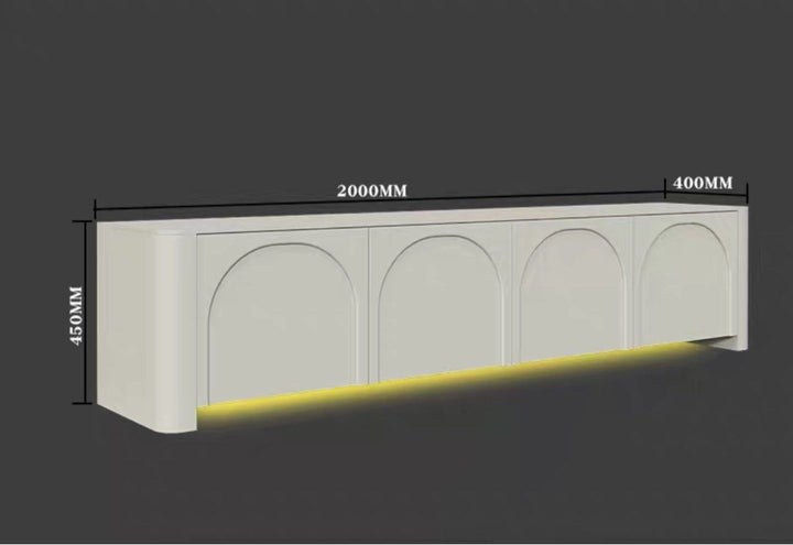 GEROM Japandi LED TV Console - Radical Homes Singapore