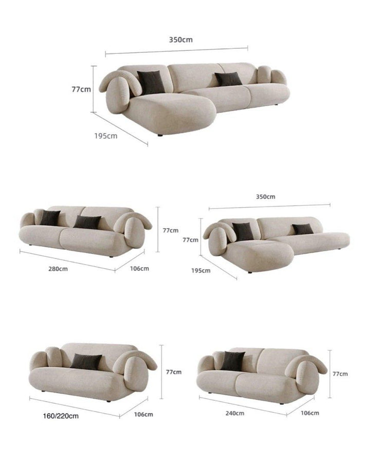 NATH Modern Velvet Sectional Designer Sofa - Radical Homes Singapore