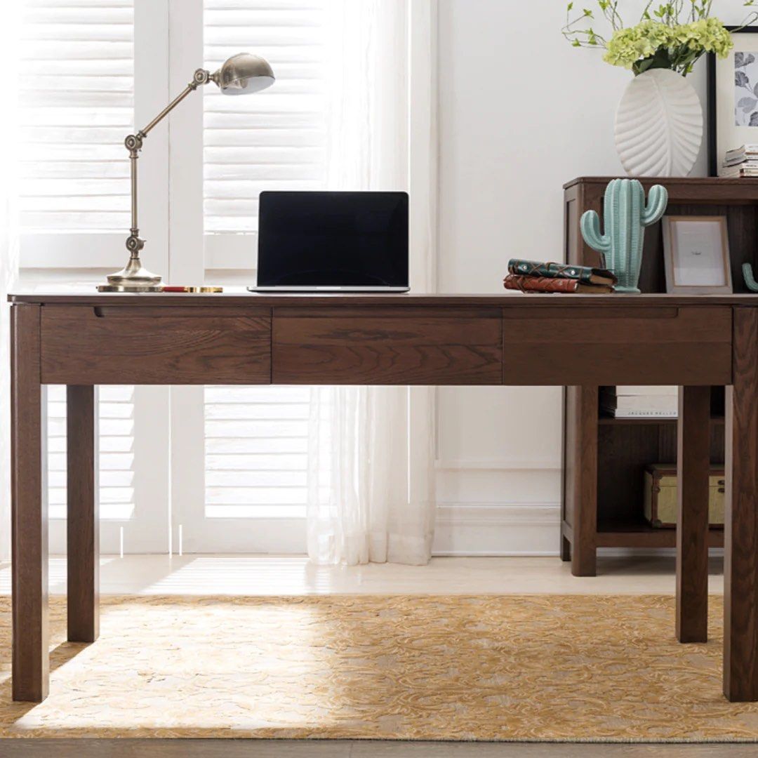 NORMAN Rustic Solid Wood Study Desk - Radical Homes Singapore