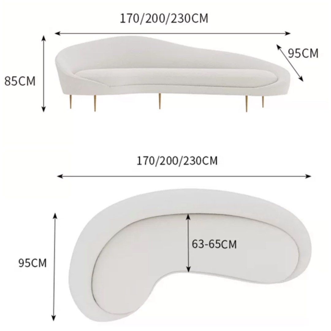 BETH Modern Curve Sofa - Radical Homes Singapore