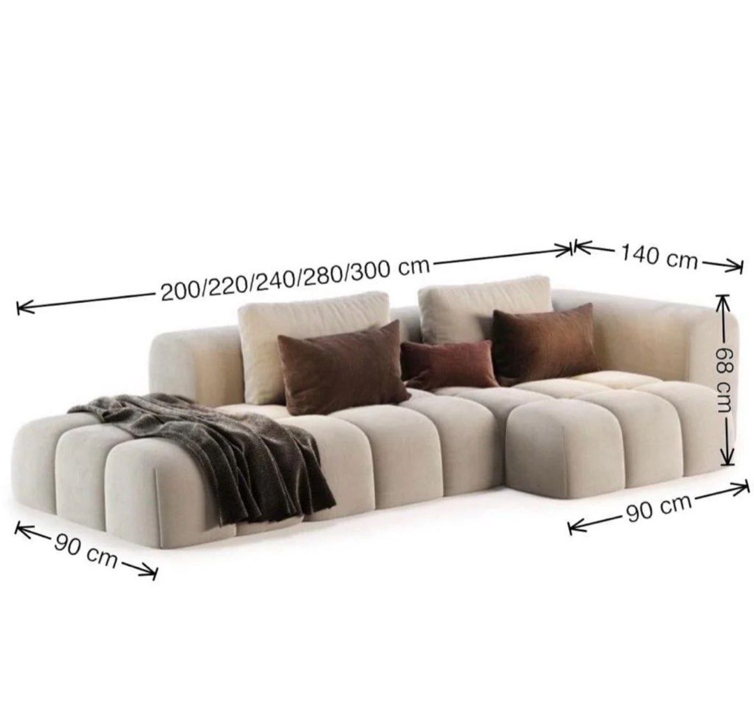 ATON Modern Scratch Resistant Side Chaise Sofa - Radical Homes Singapore
