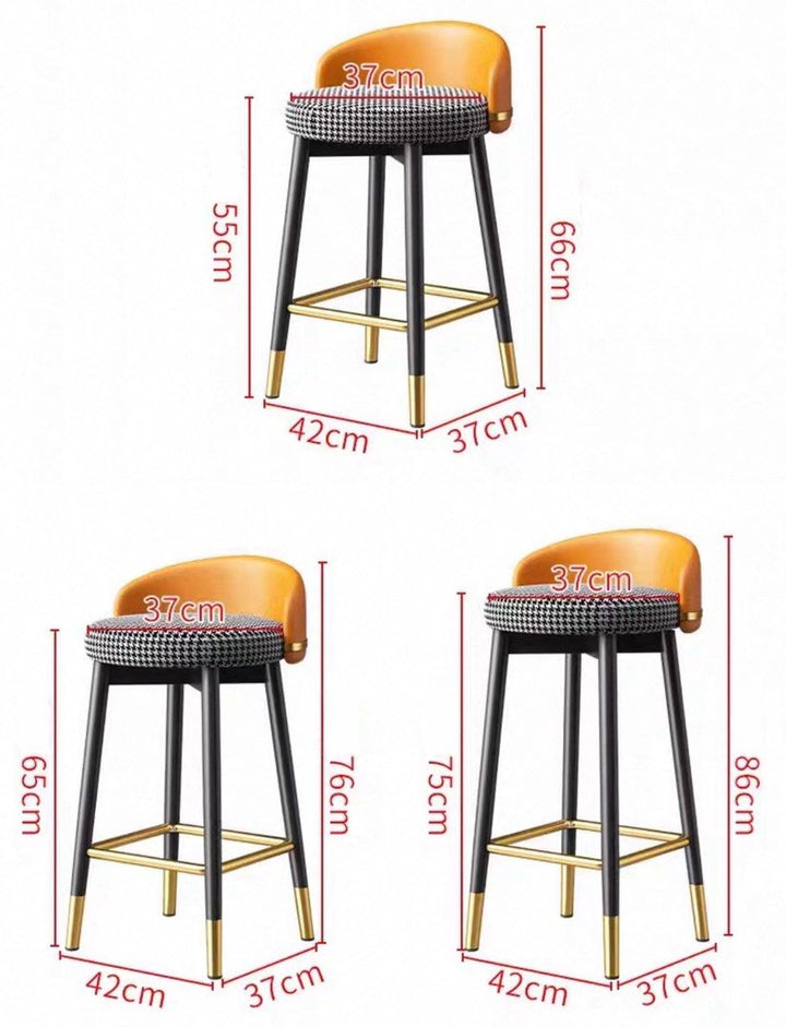 KORVEN Modern Leather Bar Stool - Cassa Haus Singapore