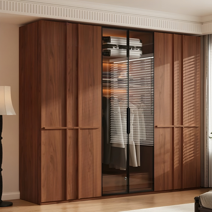 BRASKEN Modern Solid Wood Wardrobe - Cassa Haus Singapore