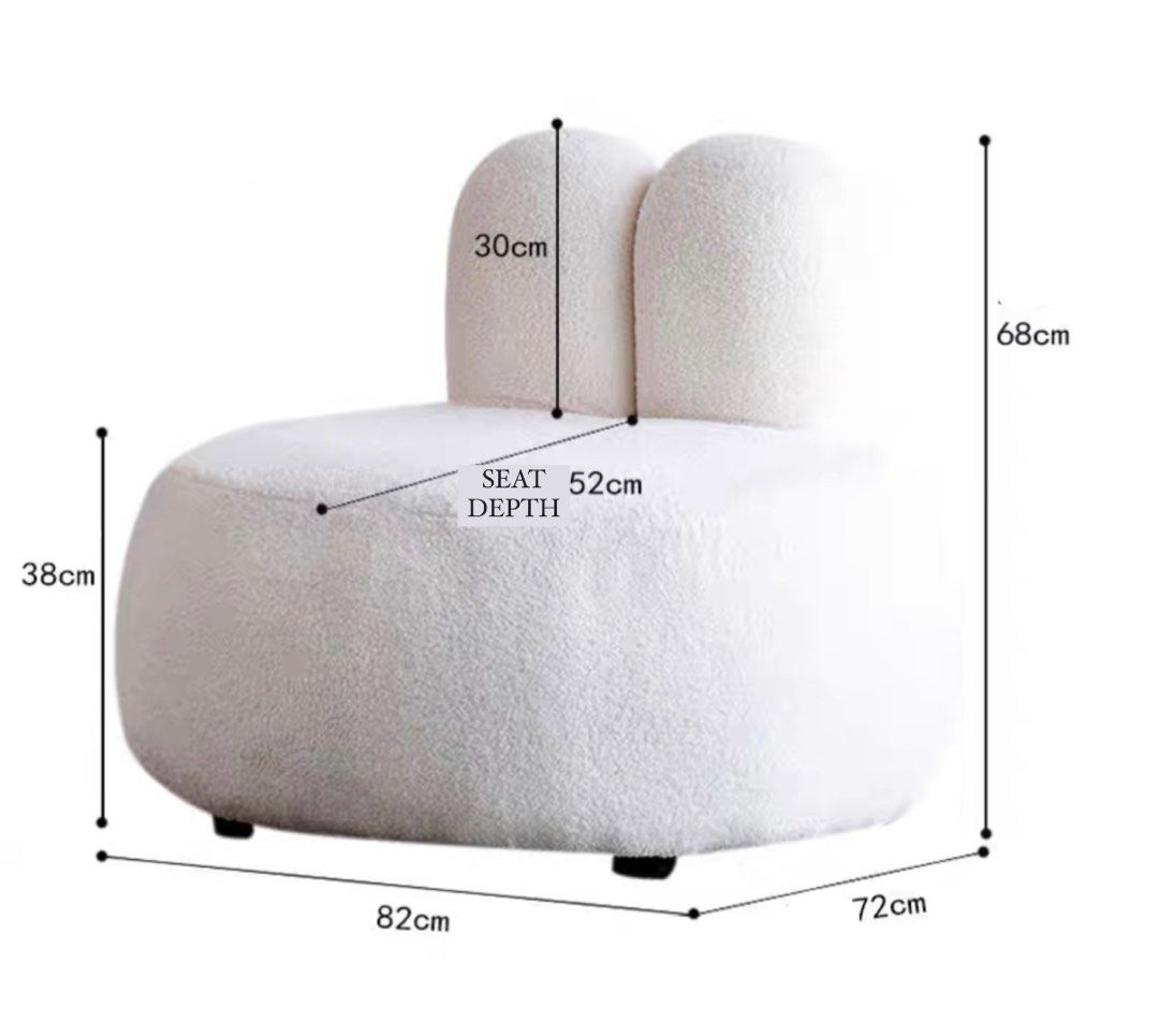 JOANNA Modern Boucle Lounge Chair - Radical Homes Singapore