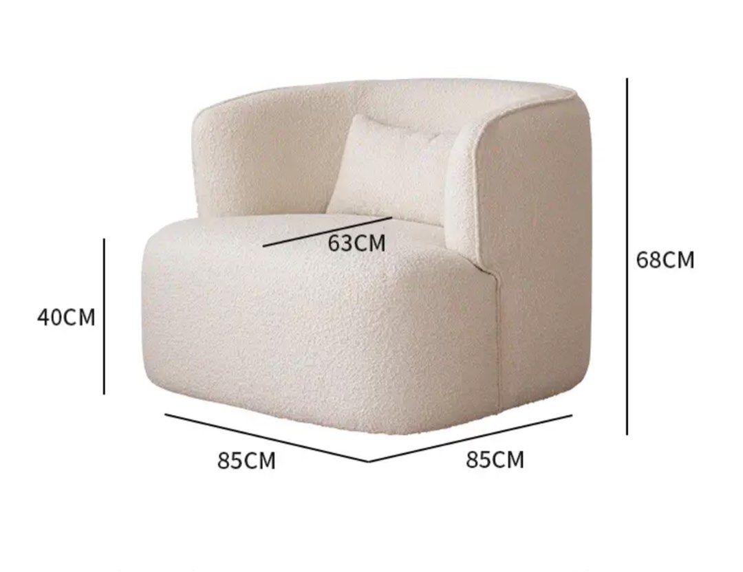 TREVOR Modern Boucle Armchair - Radical Homes Singapore