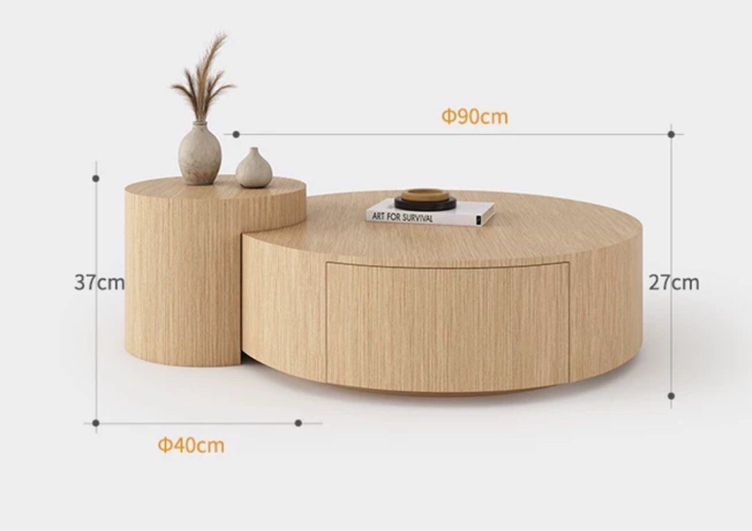 KELZO Japandi TV Console & Coffee Table - Radical Homes Singapore