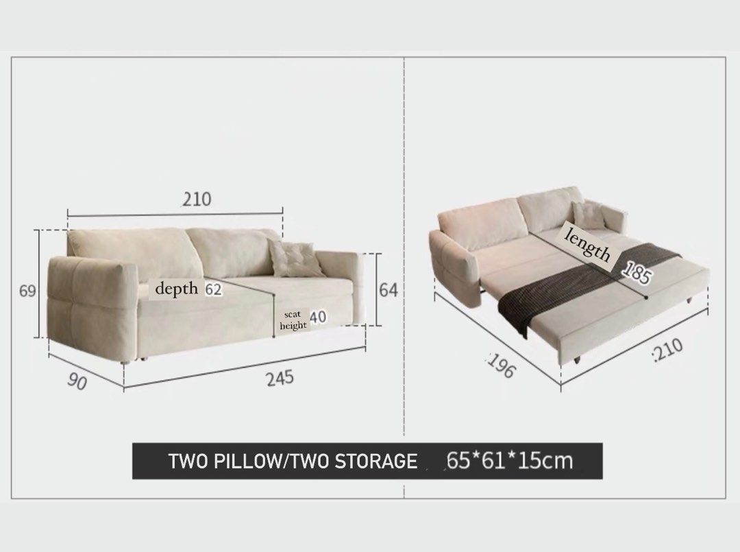 JEKO Modern Storage Sofa Bed - Radical Homes Singapore