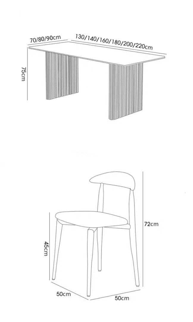VELARON Modern Sintered Stone Dining Table & Chairs - Cassa Haus Singapore