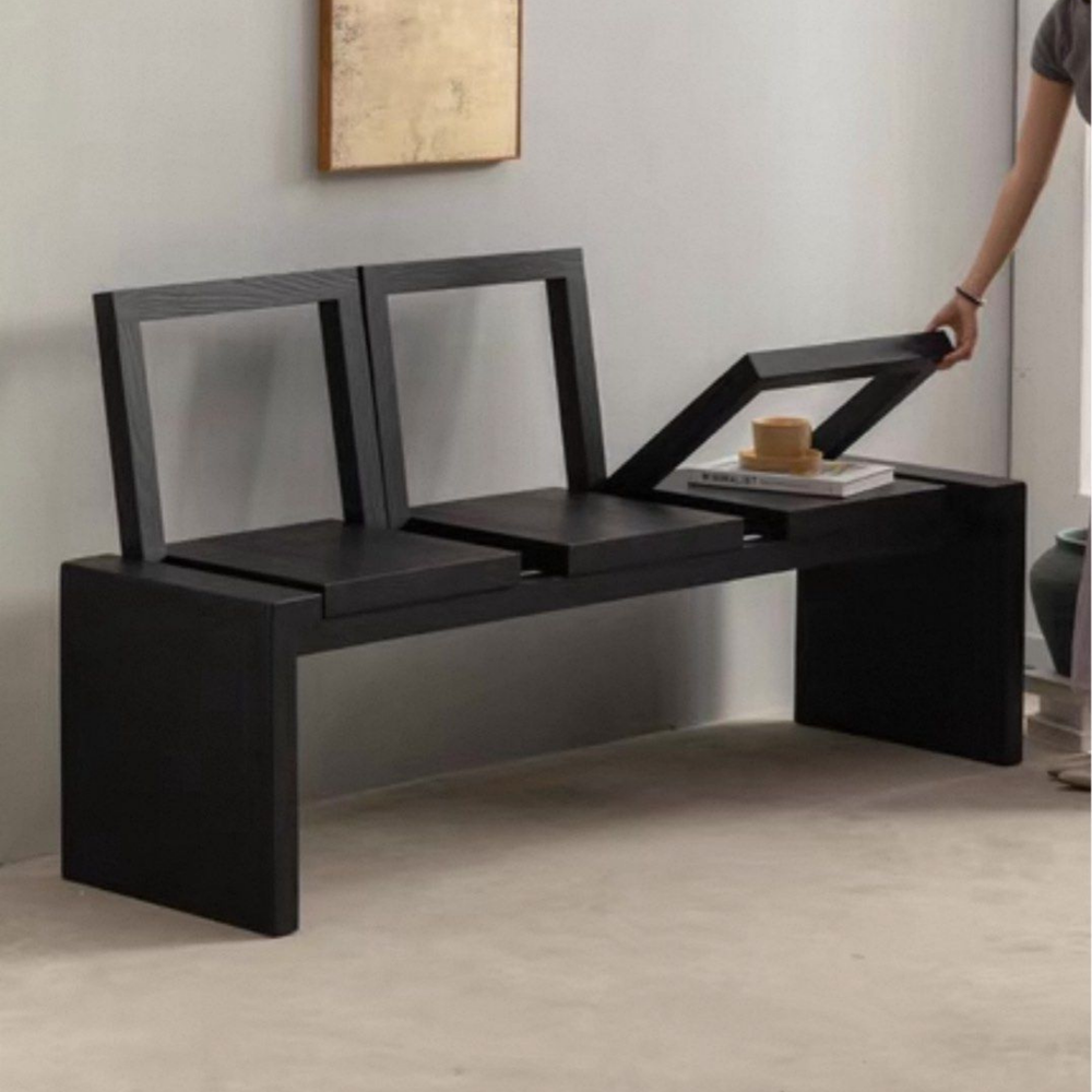 YELLI Modern Pine Wood Foldable Bench - Radical Homes Singapore