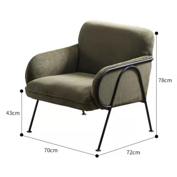 KAYLA Modern Velvet Lounge Chair - Radical Homes Singapore