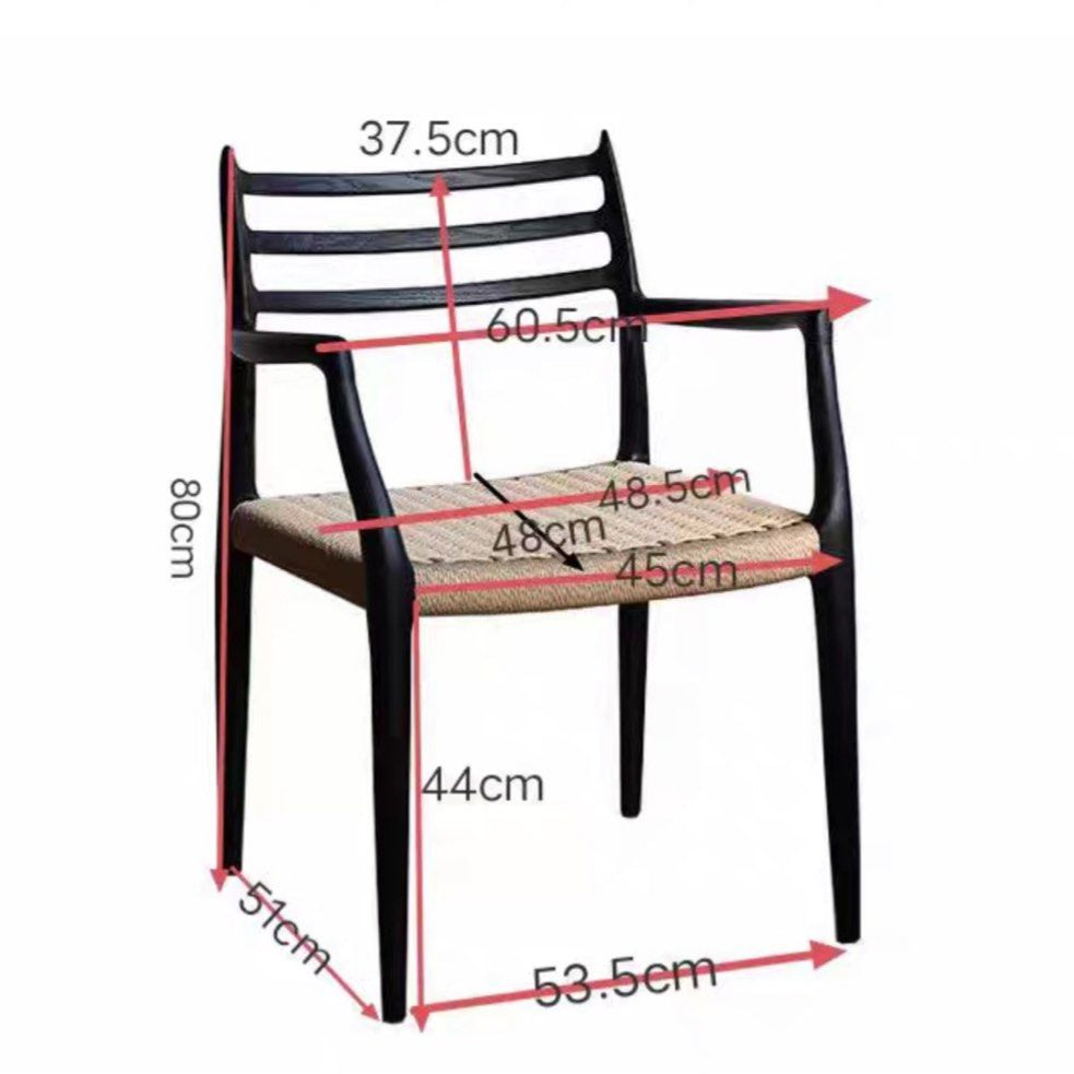 SERIO Solid Wood & Rattan Dining Chair - Radical Homes Singapore