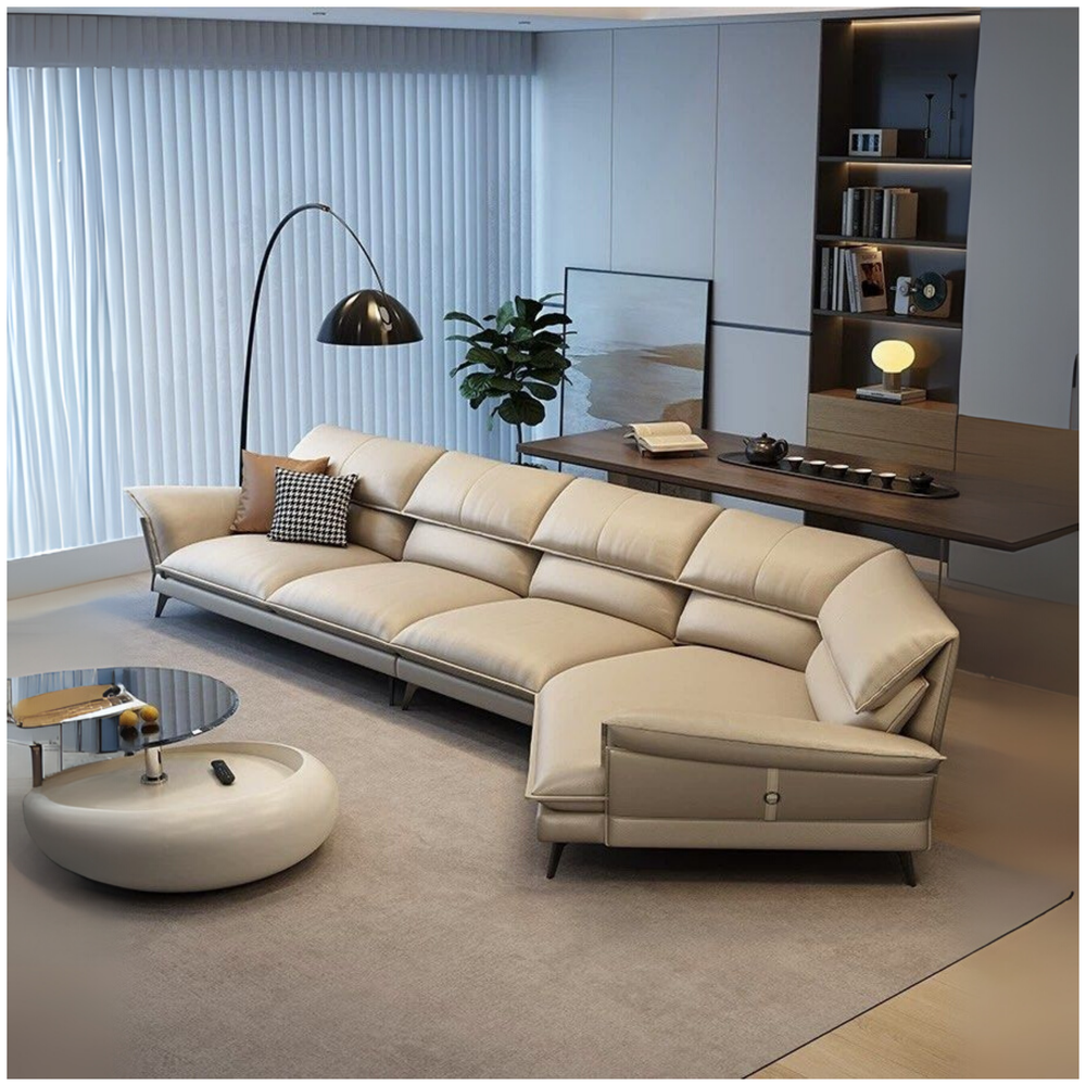 TOZIEO Modern Genuine Leather Sofa - Radical Homes Singapore