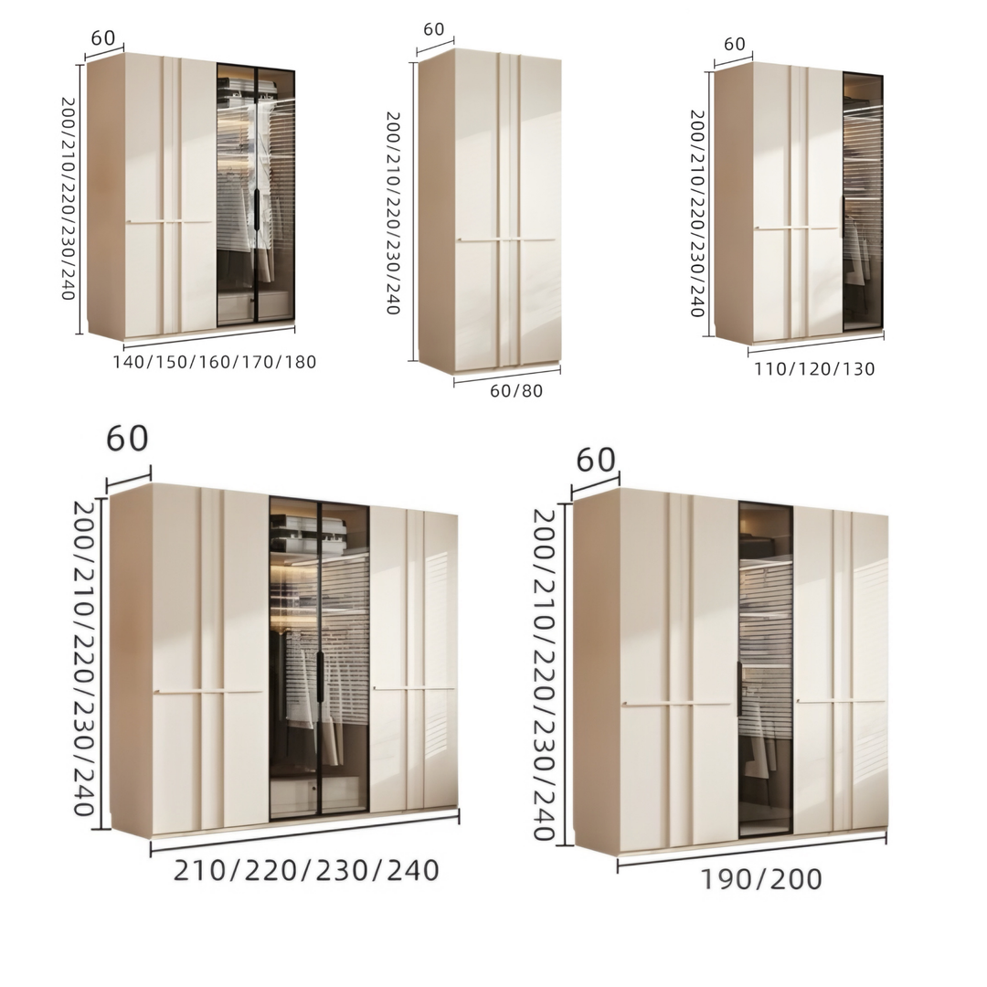 BRASKEN Modern Solid Wood Wardrobe - Cassa Haus Singapore