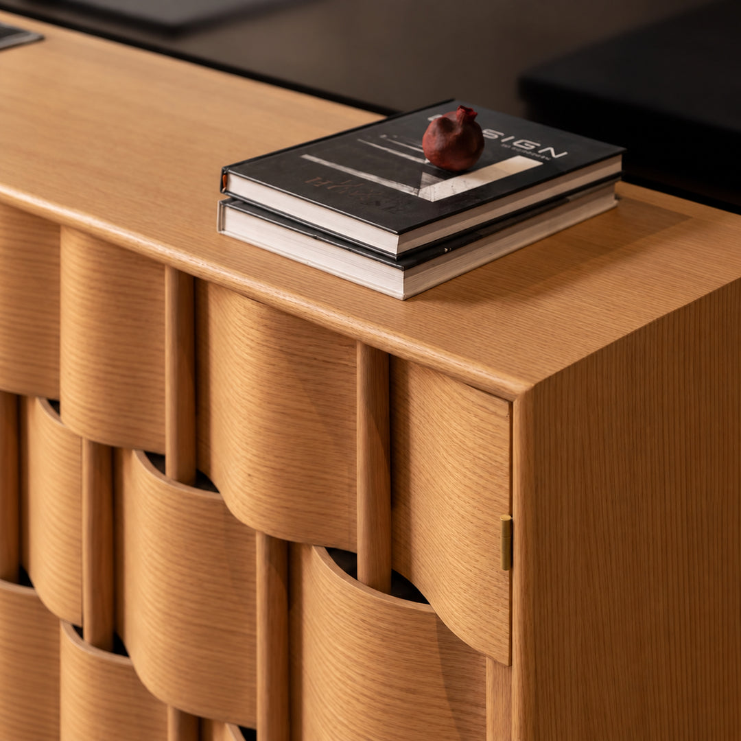 WEAVECRAFT Modern Solid Wood Sideboard