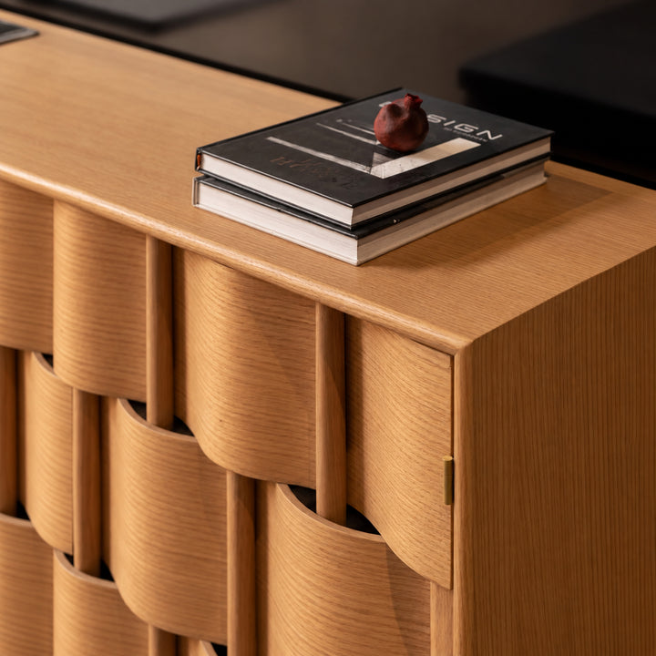 WEAVECRAFT Modern Solid Wood Sideboard