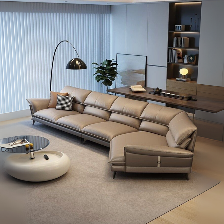 TOZIEO Modern Genuine Leather Sofa - Radical Homes Singapore