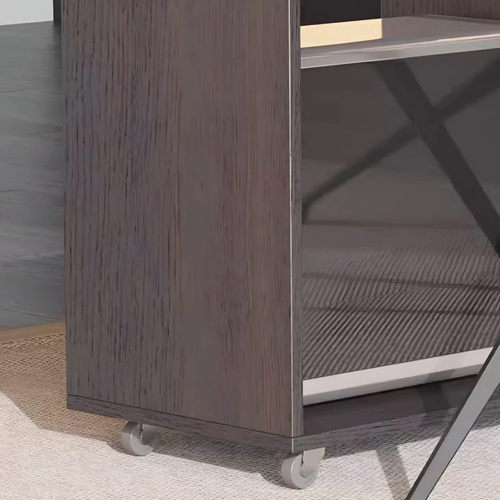 NERO Modern Office Side Desk with Storage Shelf - Radical Homes Singapore