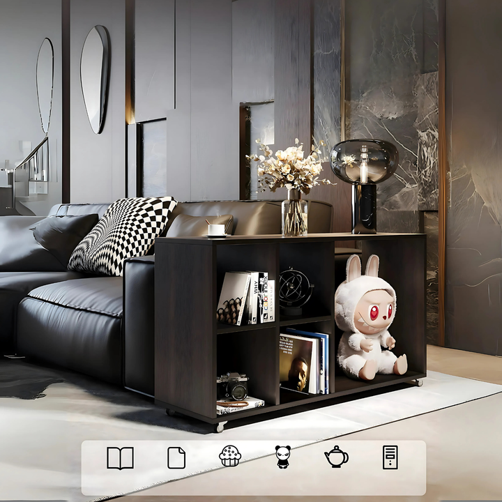 NERO Modern Office Side Desk with Storage Shelf - Radical Homes Singapore