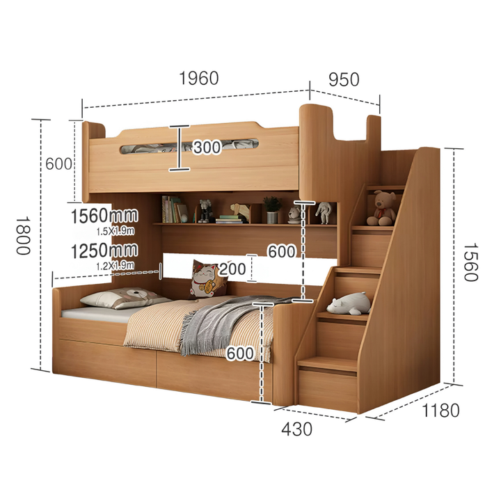 VIONA Modern Double Decker Bedframe - Radical Homes Singapore