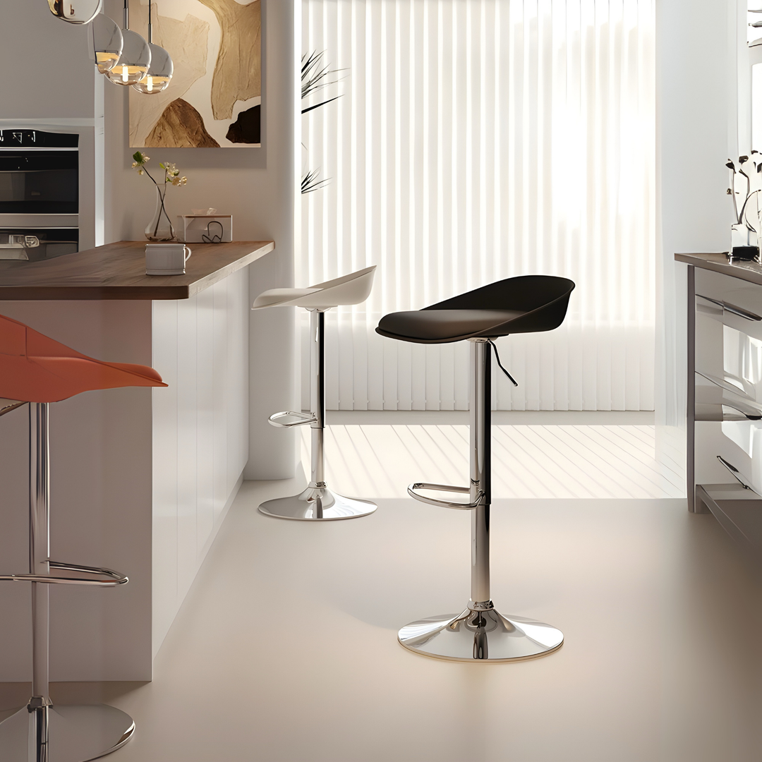 BORIA Modern Leather Bar Stool - Radical Homes Singapore