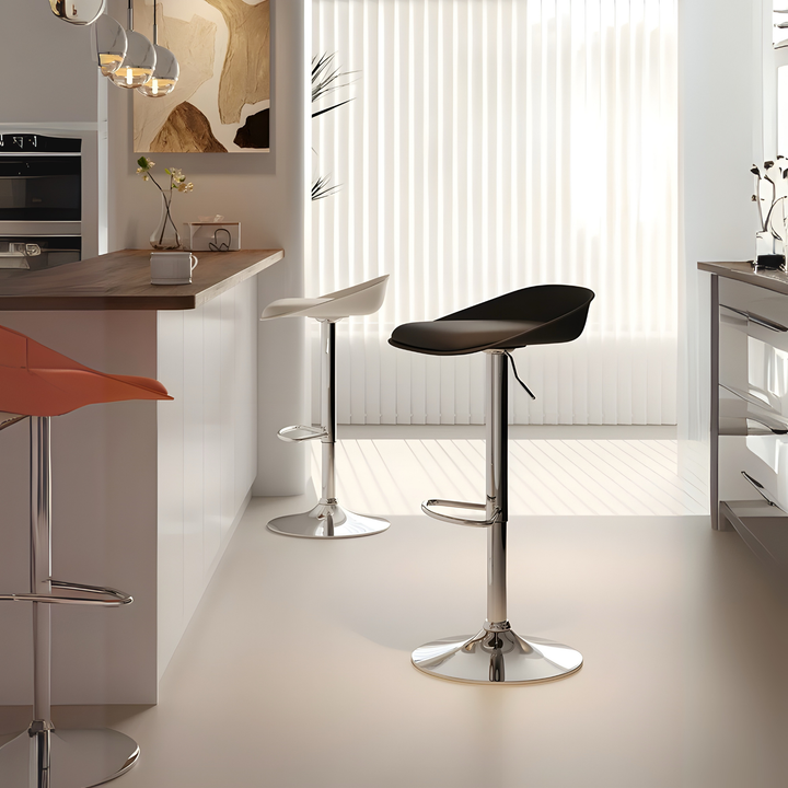 BORIA Modern Leather Bar Stool - Radical Homes Singapore