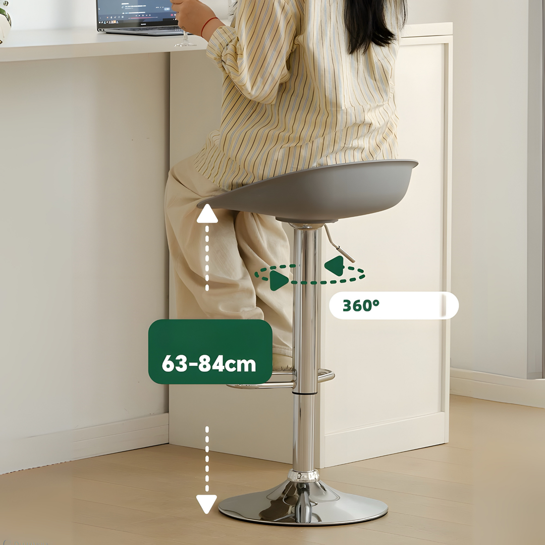 BORIA Modern Leather Bar Stool - Radical Homes Singapore