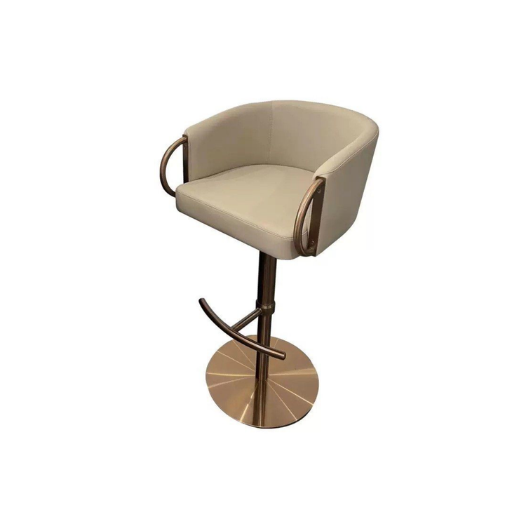 ELMAVO Modern Genuine Leather Bar Stool - Cassa Haus Singapore