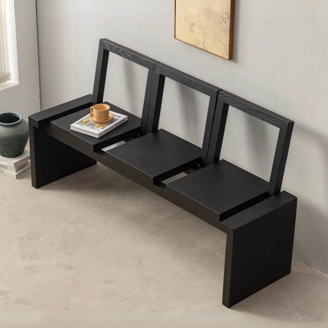 YELLI Modern Pine Wood Foldable Bench - Radical Homes Singapore