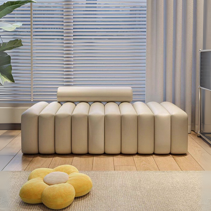 GABRI Modern Leather Bench - Radical Homes Singapore