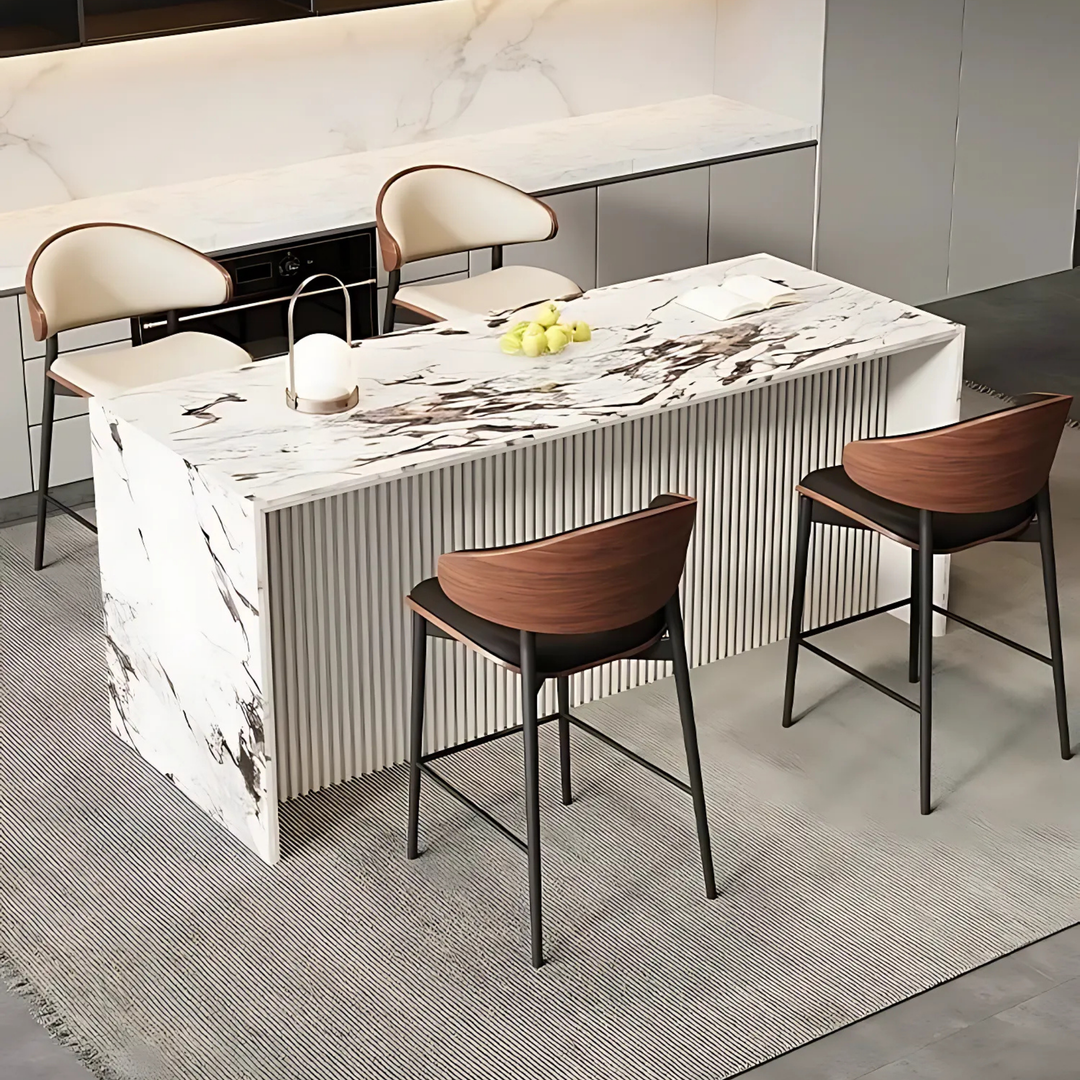 VAYLEN Modern Leather Bar Stool - Cassa Haus Singapore