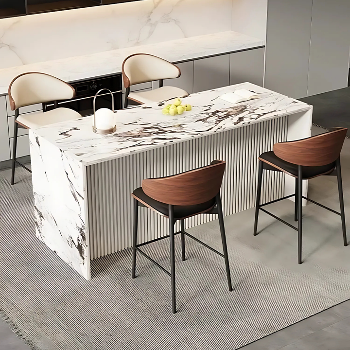 VAYLEN Modern Leather Bar Stool - Cassa Haus Singapore