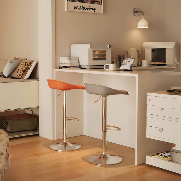 BORIA Modern Leather Bar Stool - Radical Homes Singapore