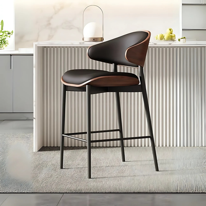 VAYLEN Modern Leather Bar Stool - Cassa Haus Singapore