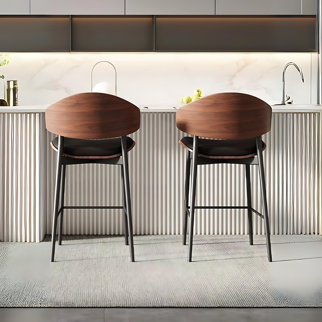 VAYLEN Modern Leather Bar Stool - Cassa Haus Singapore