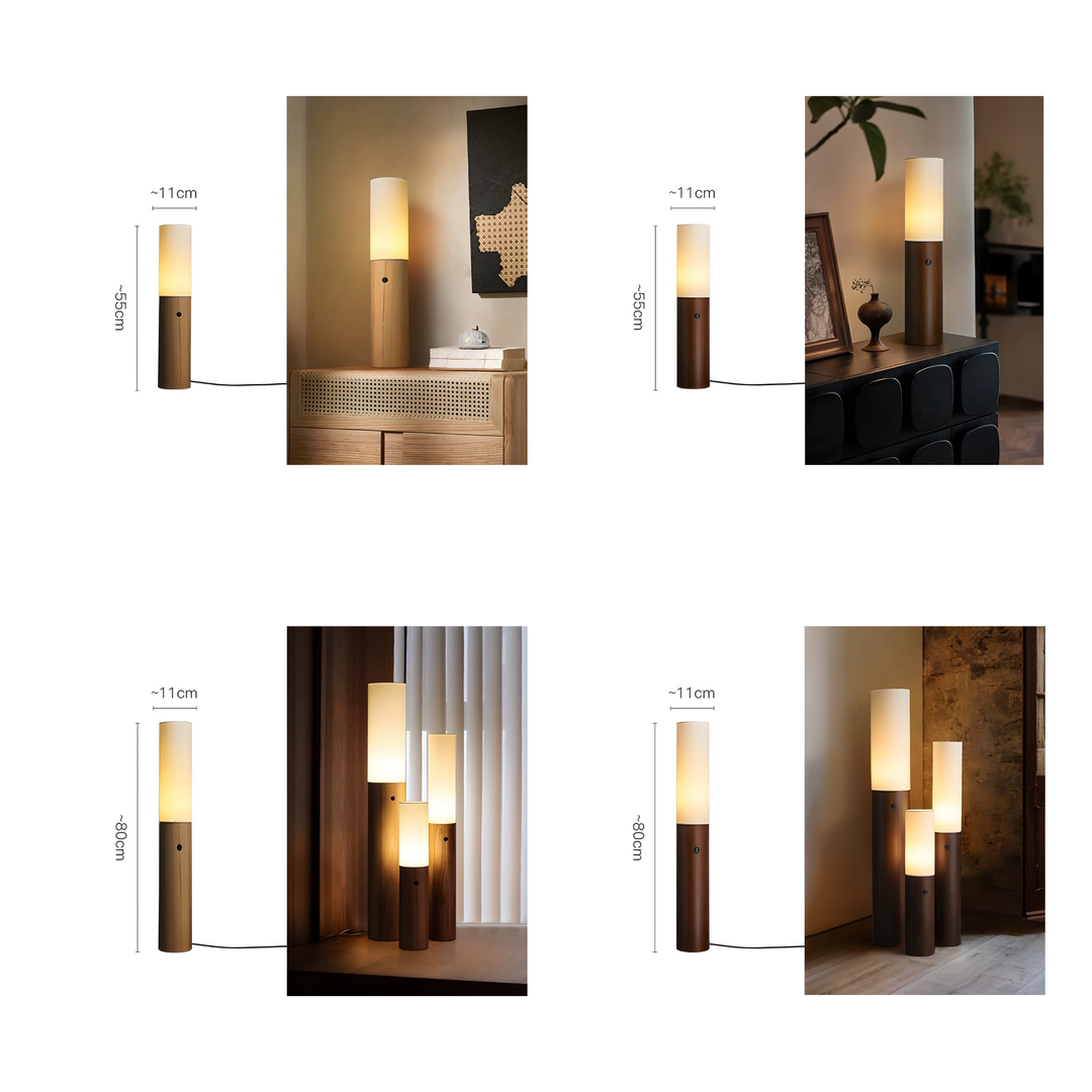 VESPERA Modern Candle Solid Wood Lamp