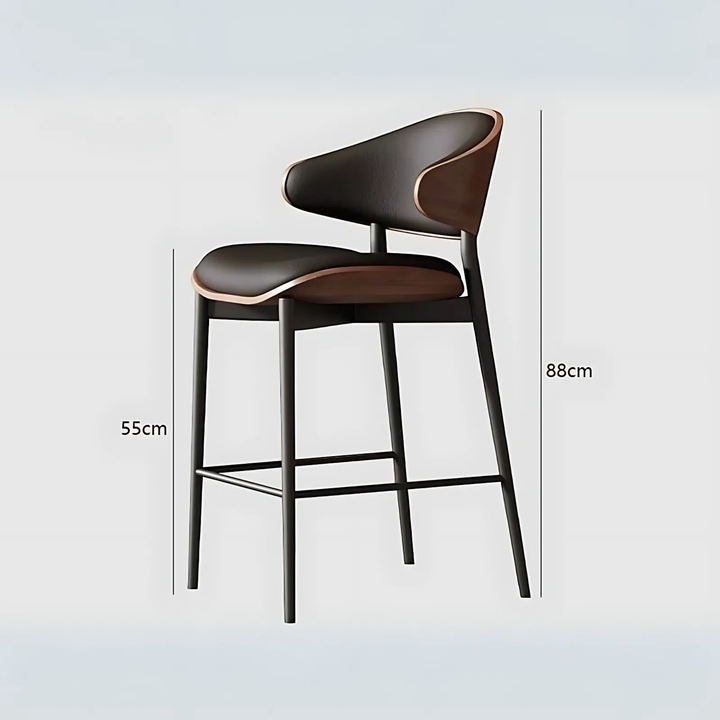 VAYLEN Modern Leather Bar Stool - Cassa Haus Singapore