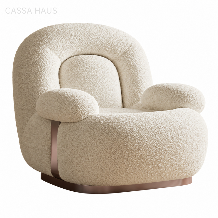 KIAPIS Modern Boucle Lounge Chair - Cassa Haus Singapore