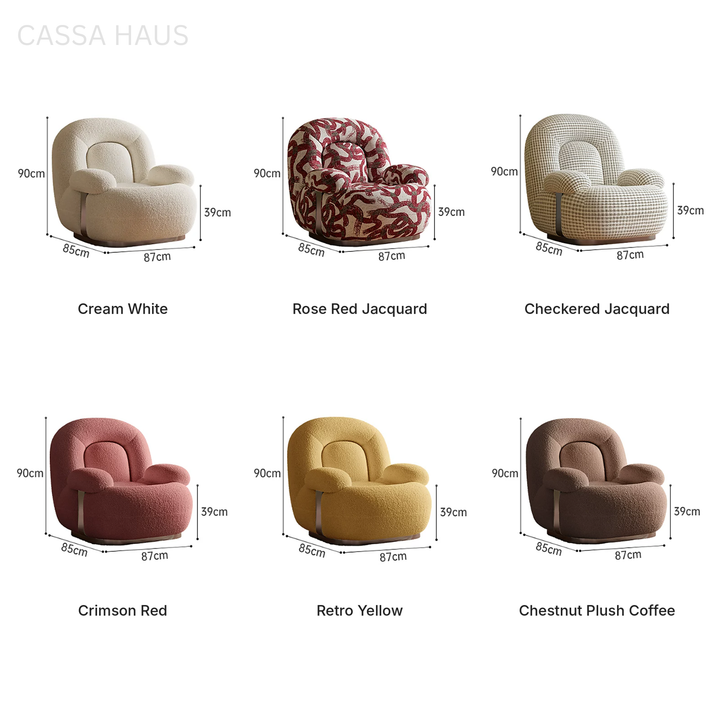 KIAPIS Modern Boucle Lounge Chair - Cassa Haus Singapore