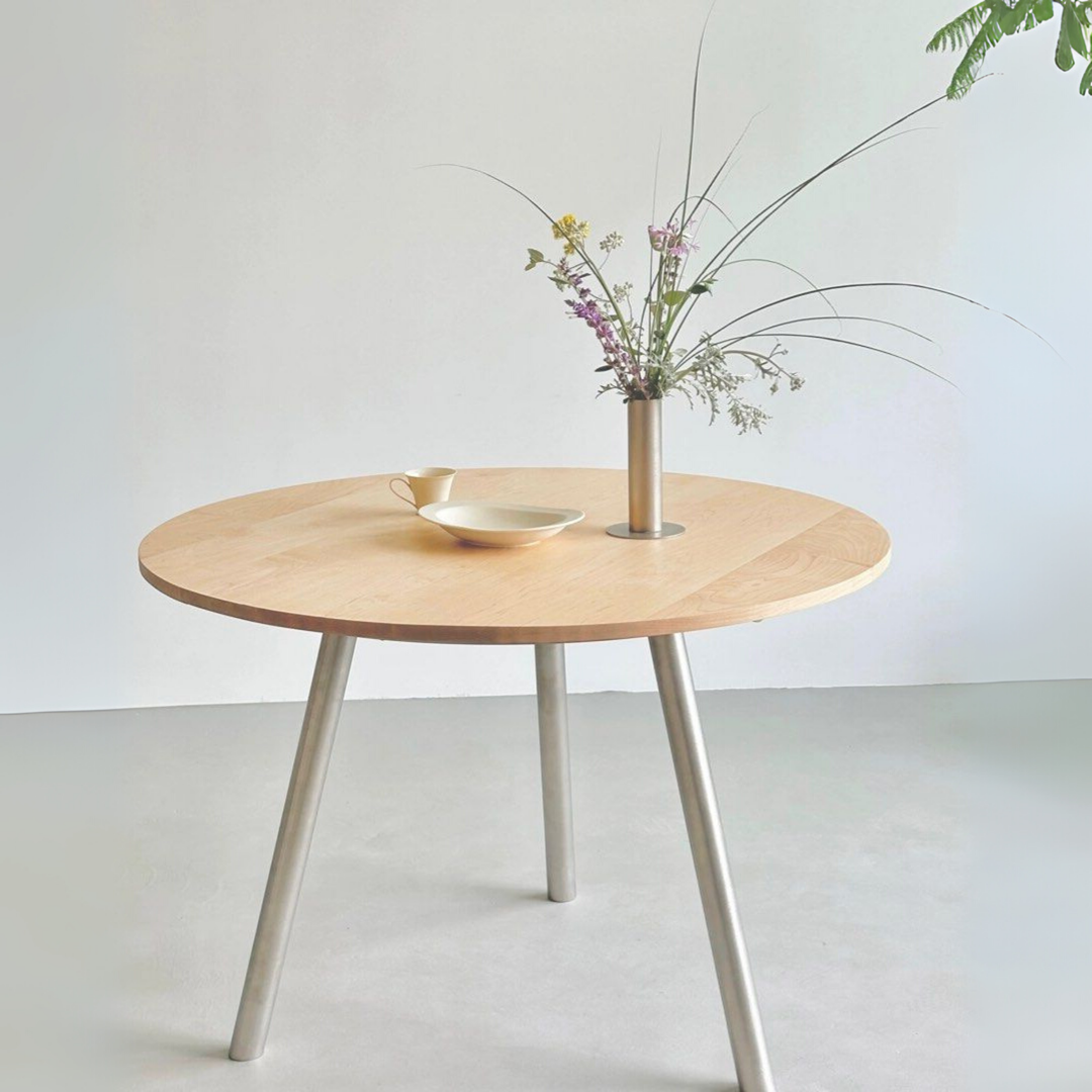 BREE Japandi Solid Wood Round Dining Table - Radical Homes Singapore