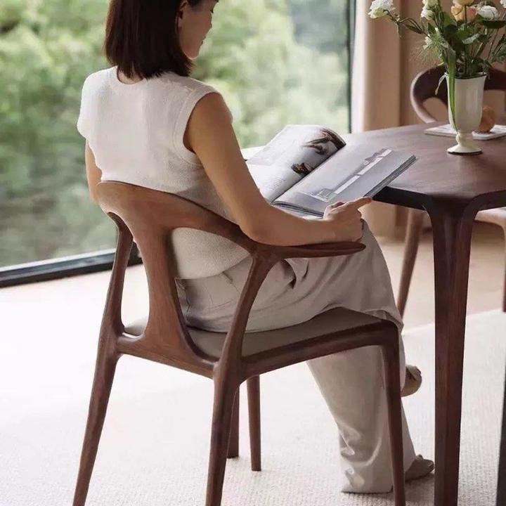 SUFJAN Modern Solid Wood Dining Chair - Radical Homes Singapore